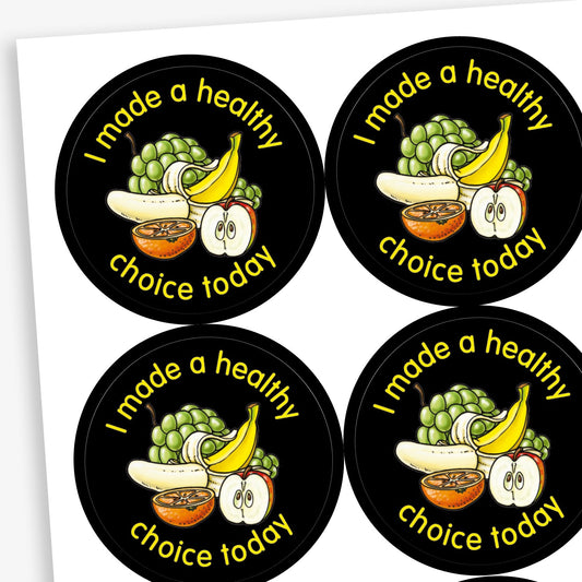 35 I Made a Healthy Choice Fruit Stickers - 37mm
