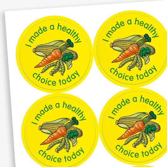 35 I Made a Healthy Choice Vegetables Stickers - 37mm