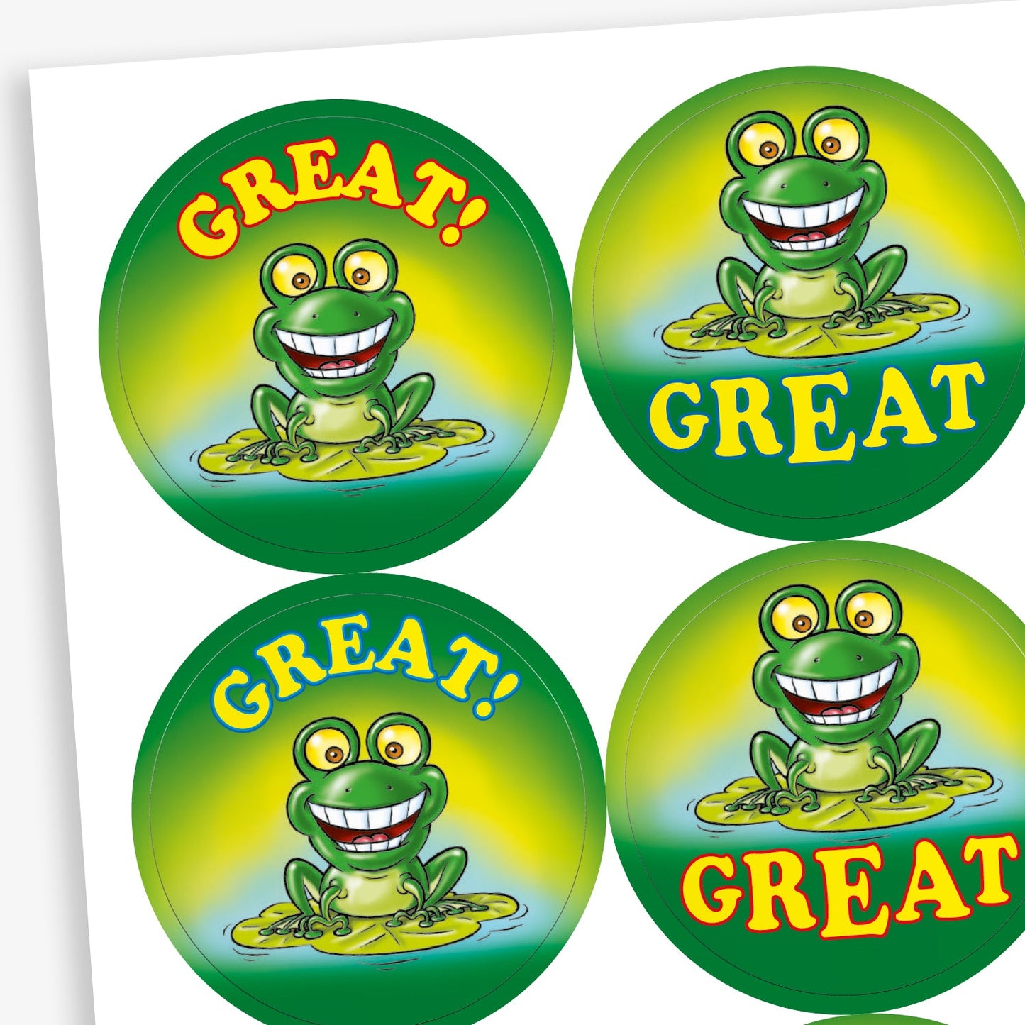 35 Great Frog Stickers - 37mm