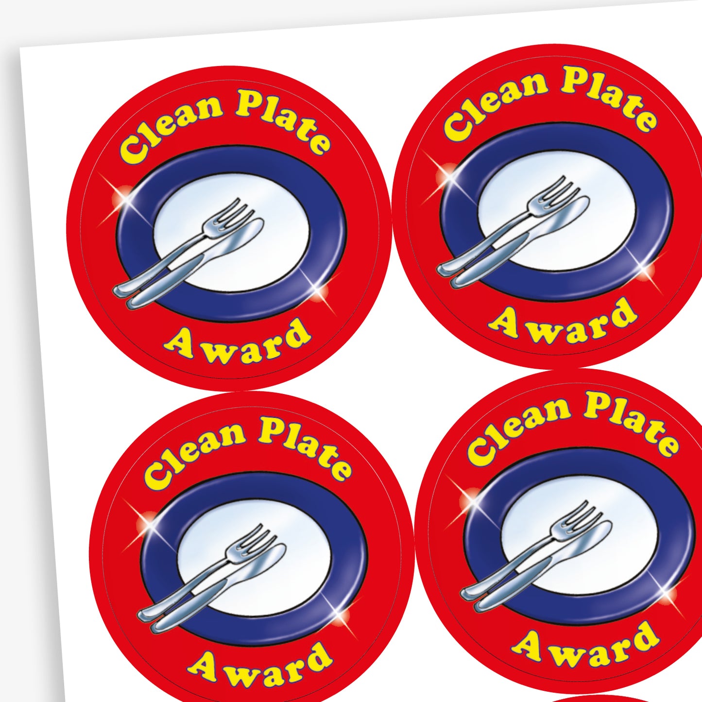 Clean Plate Award Stickers - 37mm