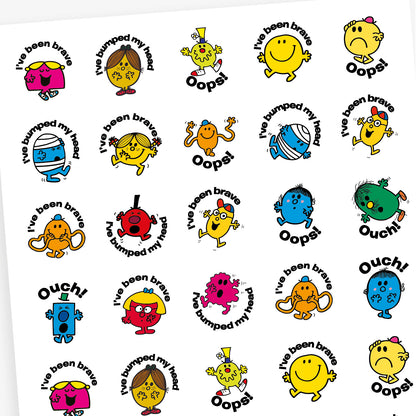 35 Mr Men & Little Miss First Aid Stickers - 37mm