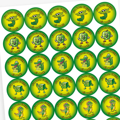 I've Been Green All Week Stickers - 37mm