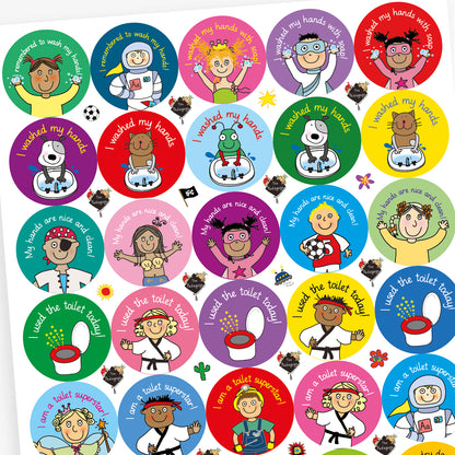 35 Toilet Training P Stickers - 37mm