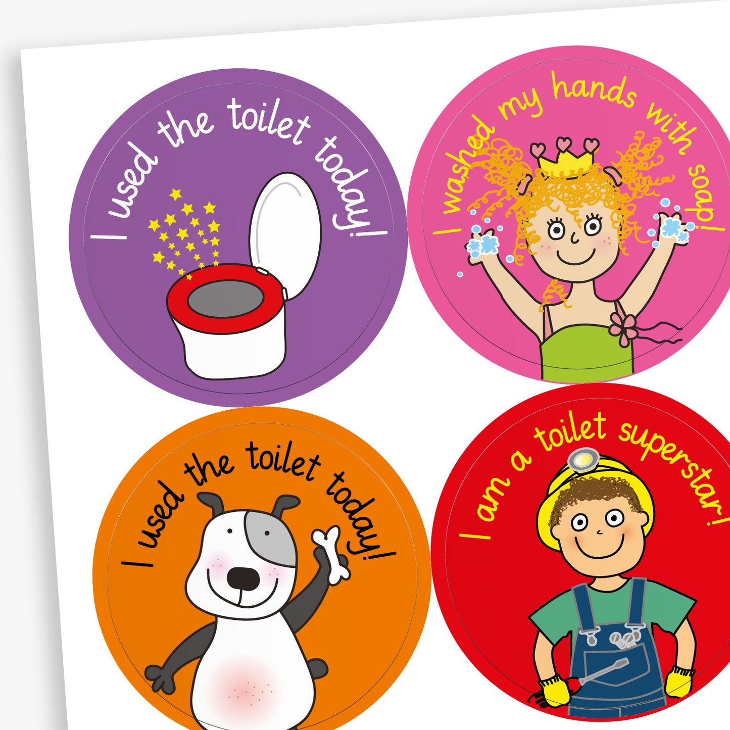 35 Toilet Training P Stickers - 37mm