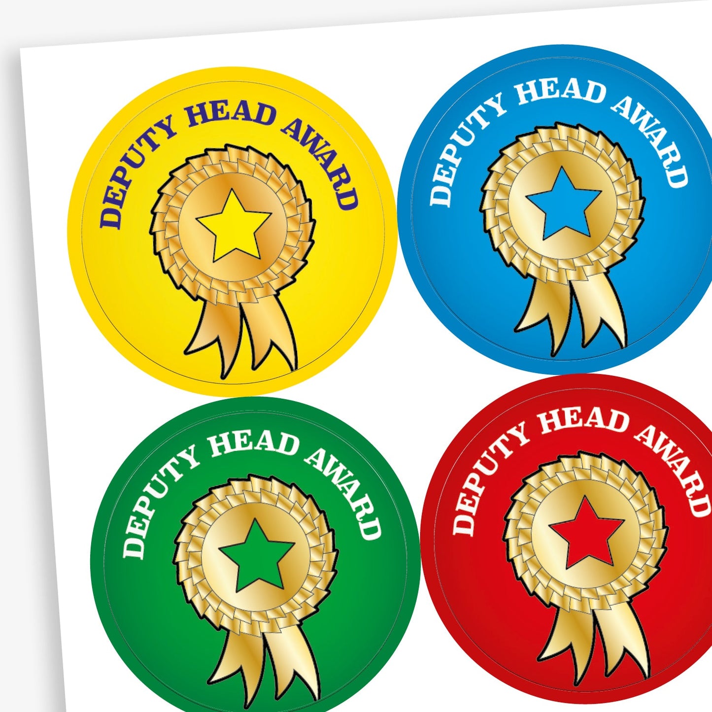 35 Deputy Head Award Stickers - 37mm