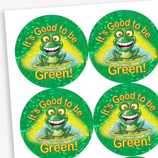 Holographic It's Good to be Green Stickers - 37mm