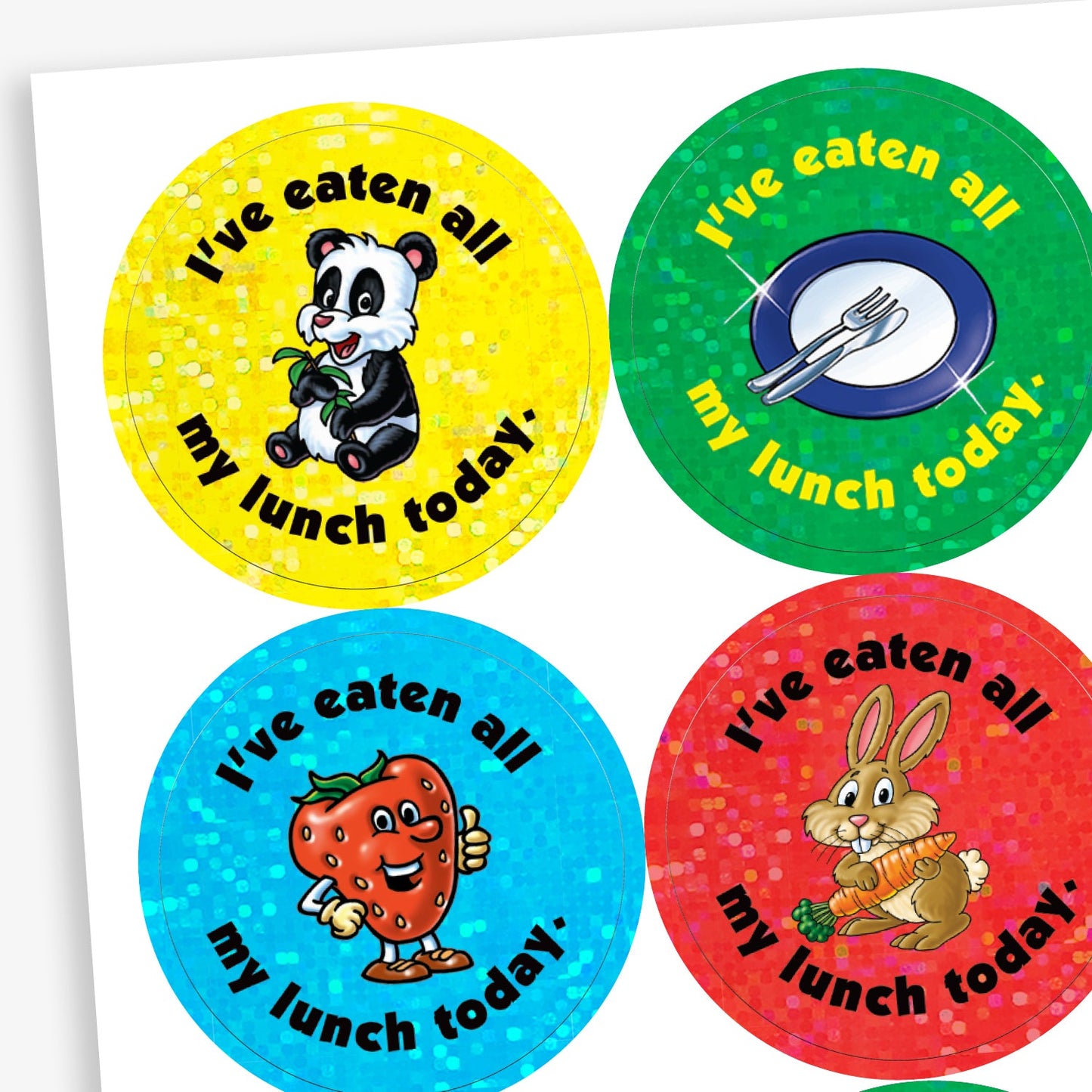 Holographic I've Eaten All My Lunch Today Stickers - 37mm