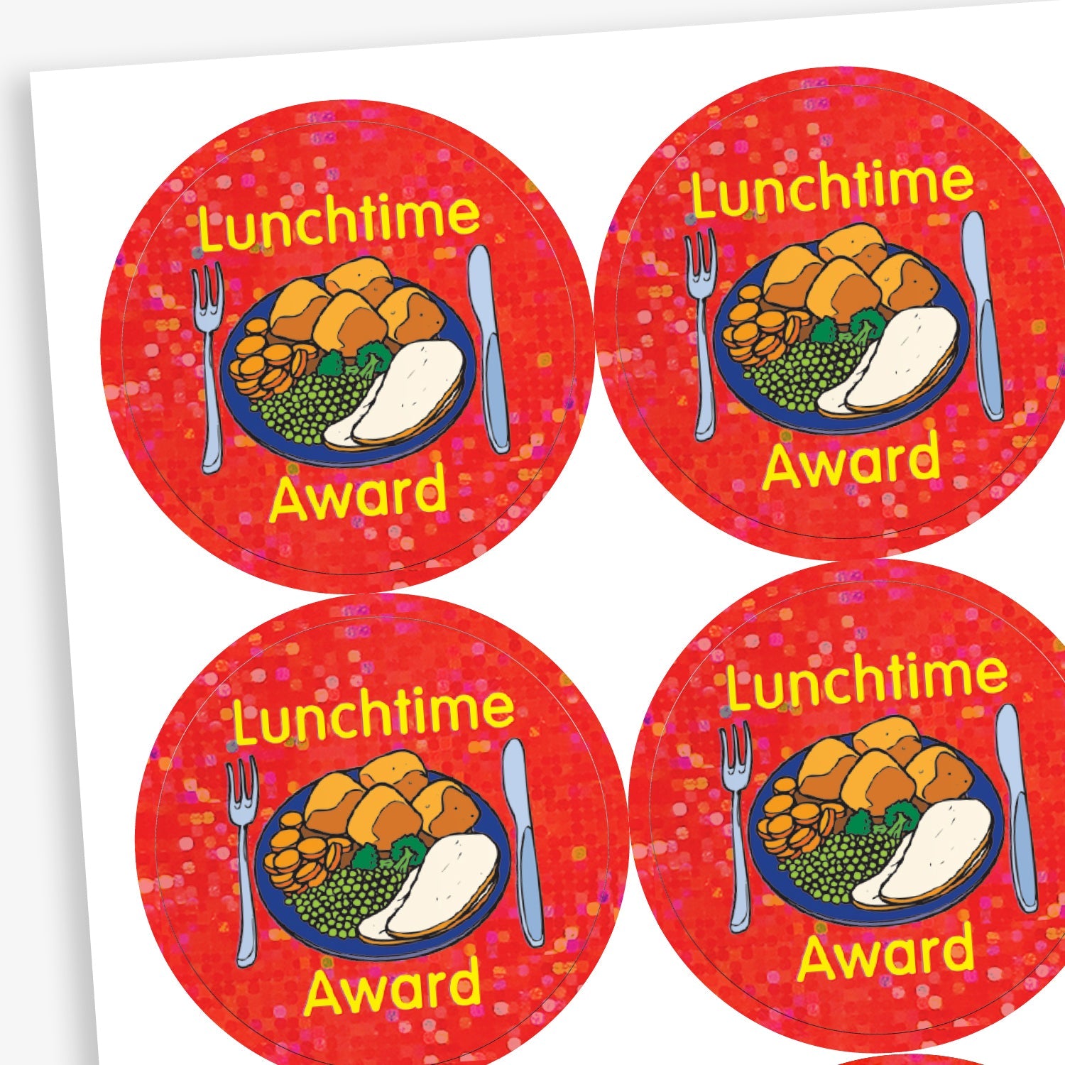 Lunchtime Award Stickers | Holographic | Pupil Reward