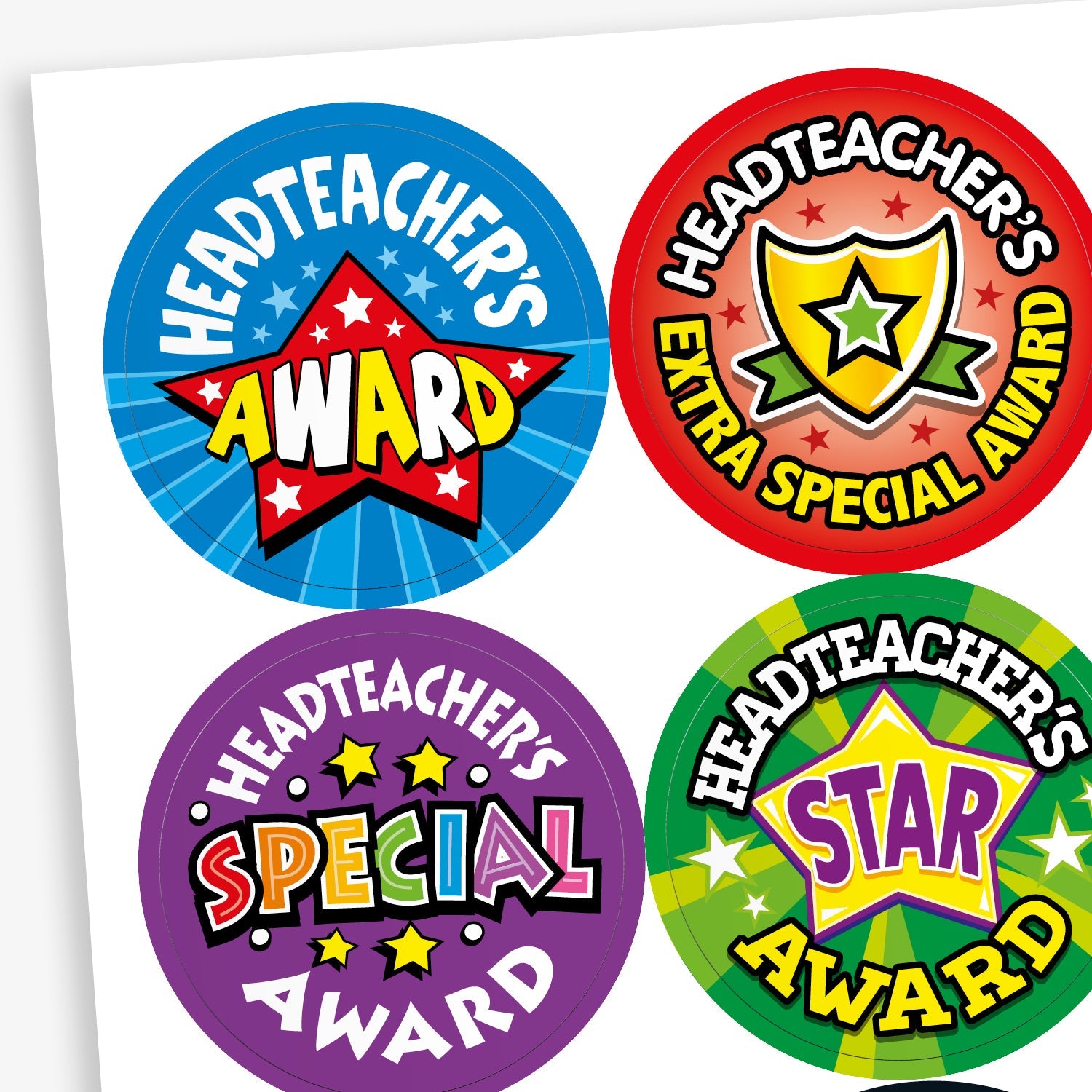 Headteacher's Award Stickers | Bright and Child Friendly