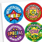 35 Assorted Headteacher's Award Stickers - 37mm