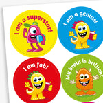 35 Growth Mindset Praise Stickers - 37mm