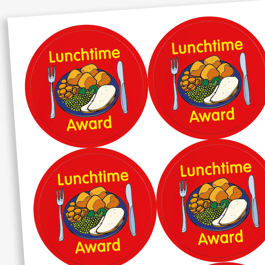 35 Lunchtime Award Roast Dinner Stickers - 37mm