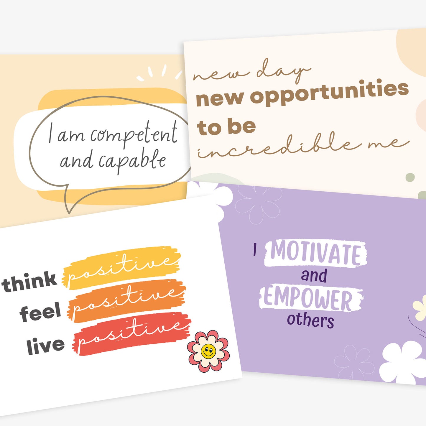 8 Positive Affirmation Cards - A6