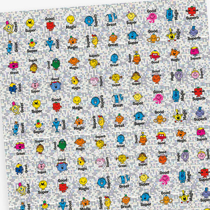 140 Holographic Mr Men and Little Miss Stickers - 16mm