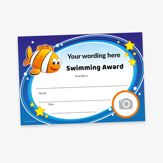 Personalised Swimming Fish Certificate - A5