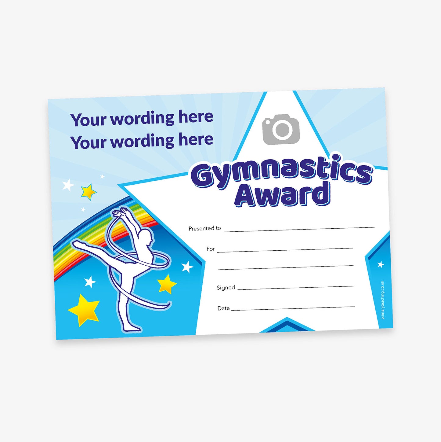 Personalised Gymnastics Certificate - A5