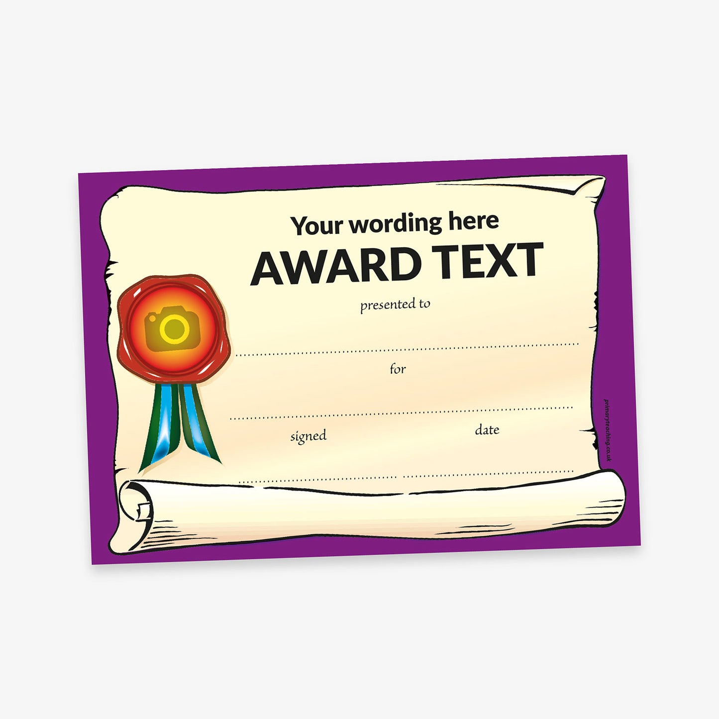 Personalised Scroll Certificate - A5