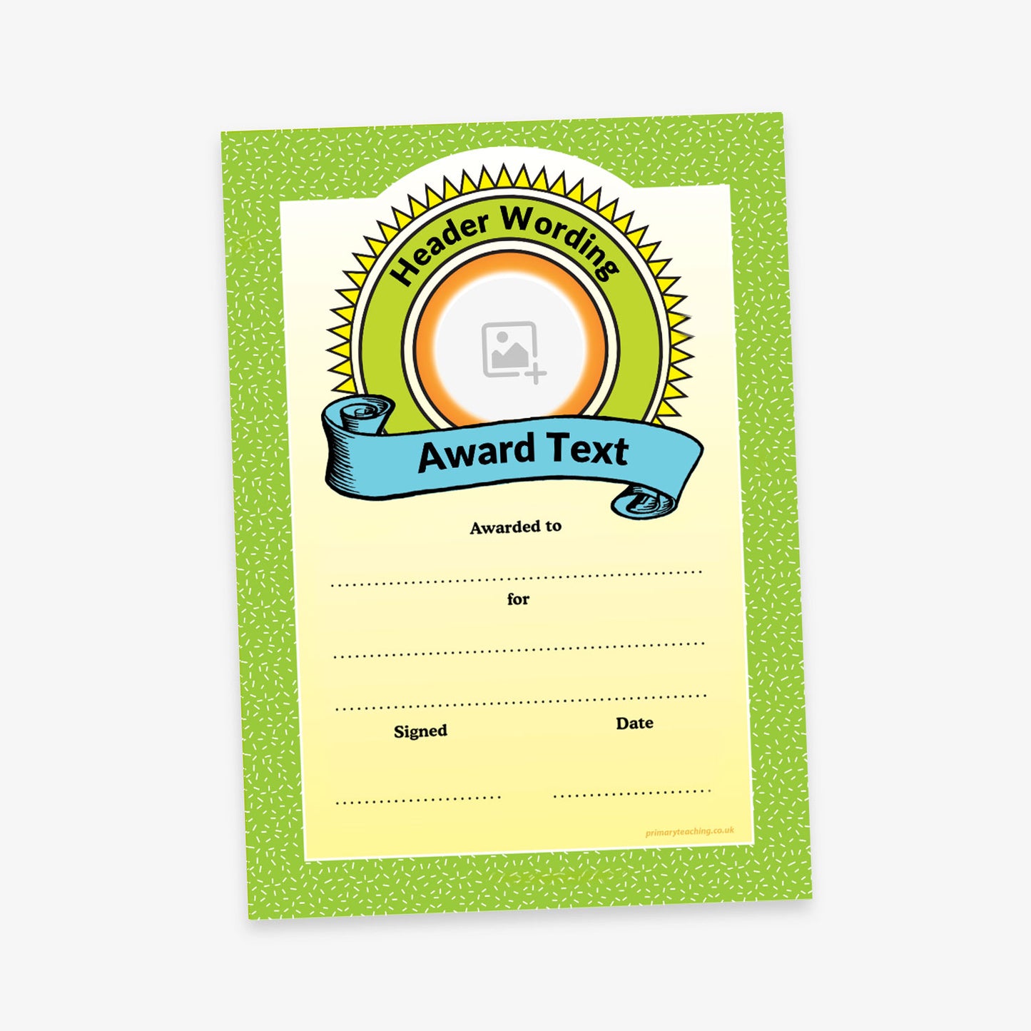 Personalised Sun Certificate - A5