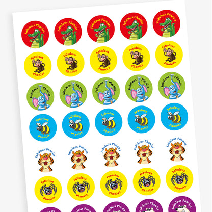 35 Fabulous Phonics Stickers - 20mm