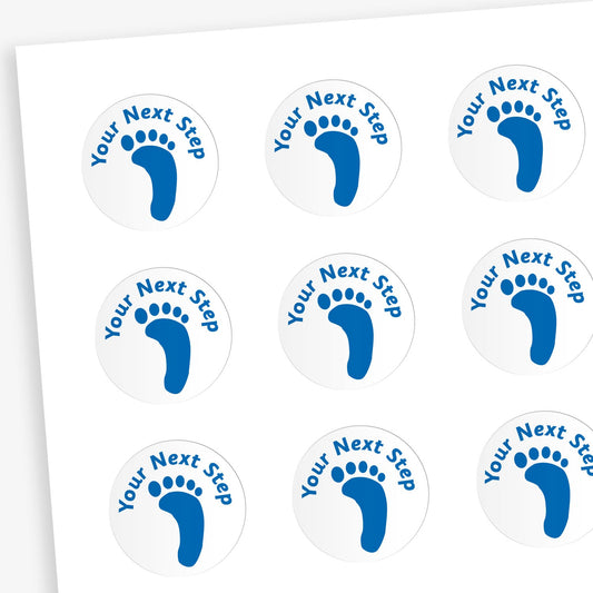 35 Your Next Step Stickers - 20mm