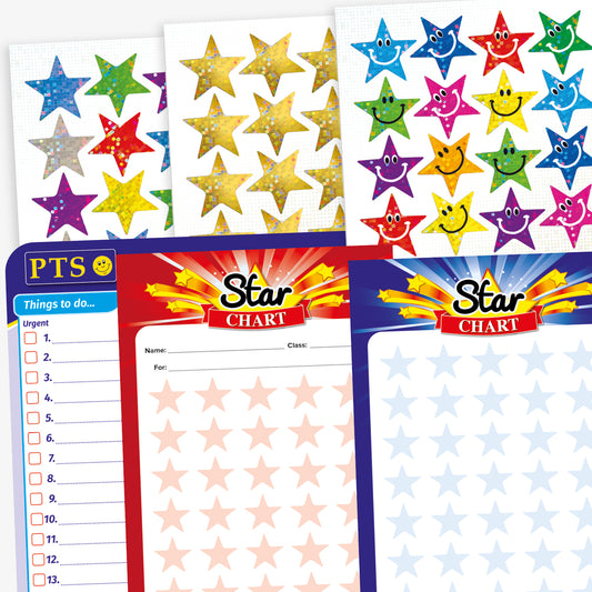 420 Holographic Star Stickers and Chart