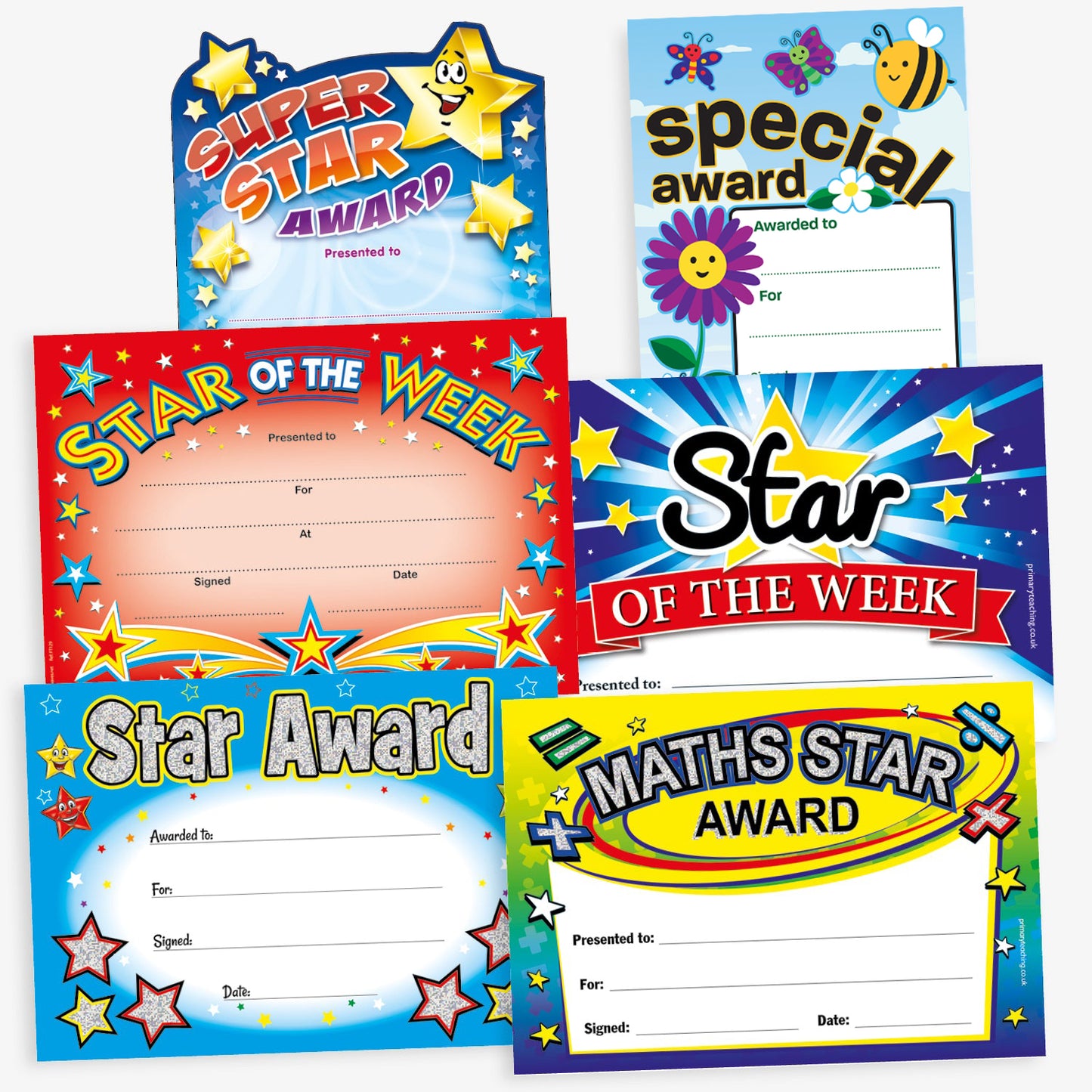 12 Assorted Sample Certificates - A5