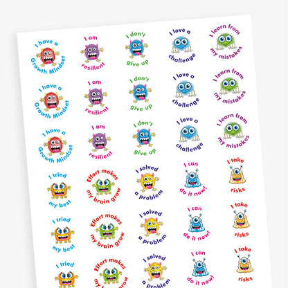 Growth Mindset Stickers - 25mm