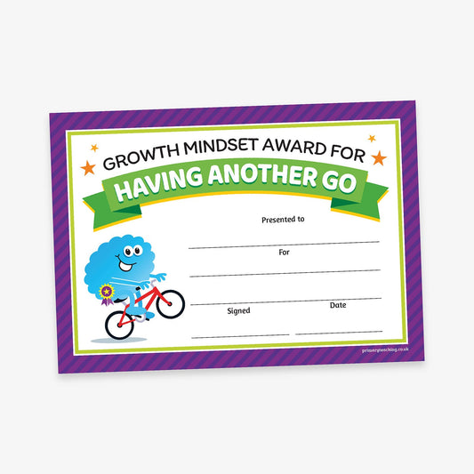 20 Having Another Go Growth Mindset Certificates - A5