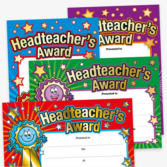 Metallic Headteacher's Award Certificates - A5