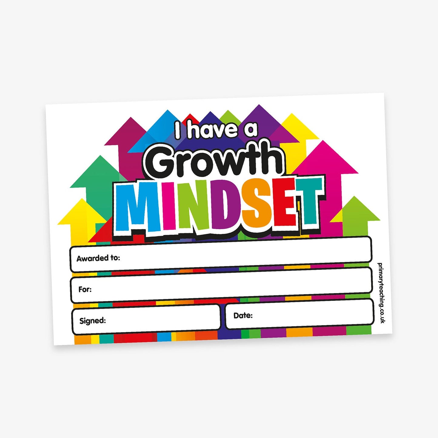 20 I have a Growth Mindset Certificates - A5