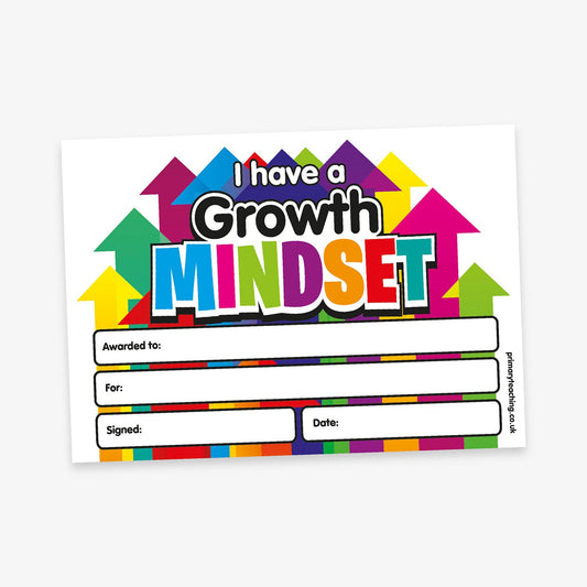 20 I have a Growth Mindset Certificates - A5
