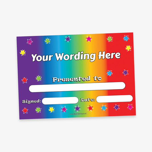 Personalised Colour Spectrum Certificate - A5