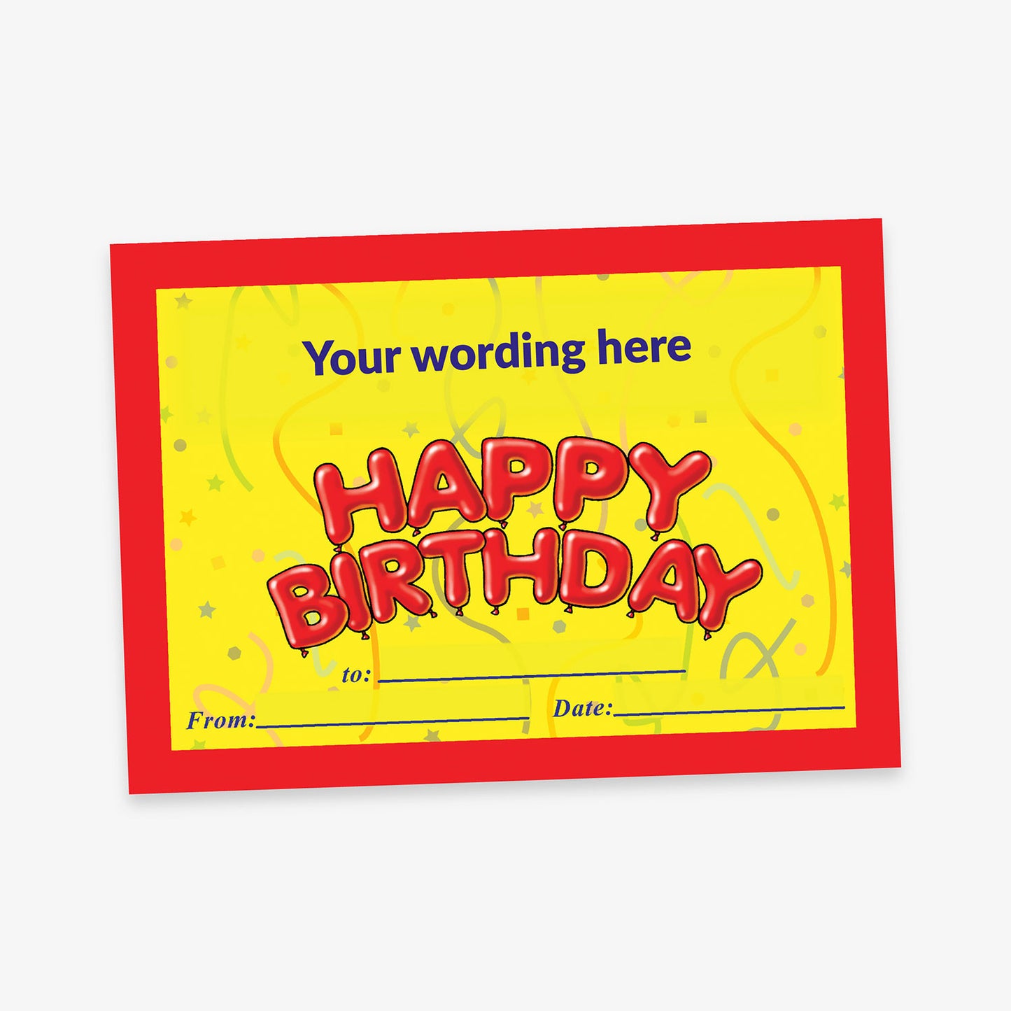 Personalised Happy Birthday Certificate - A5