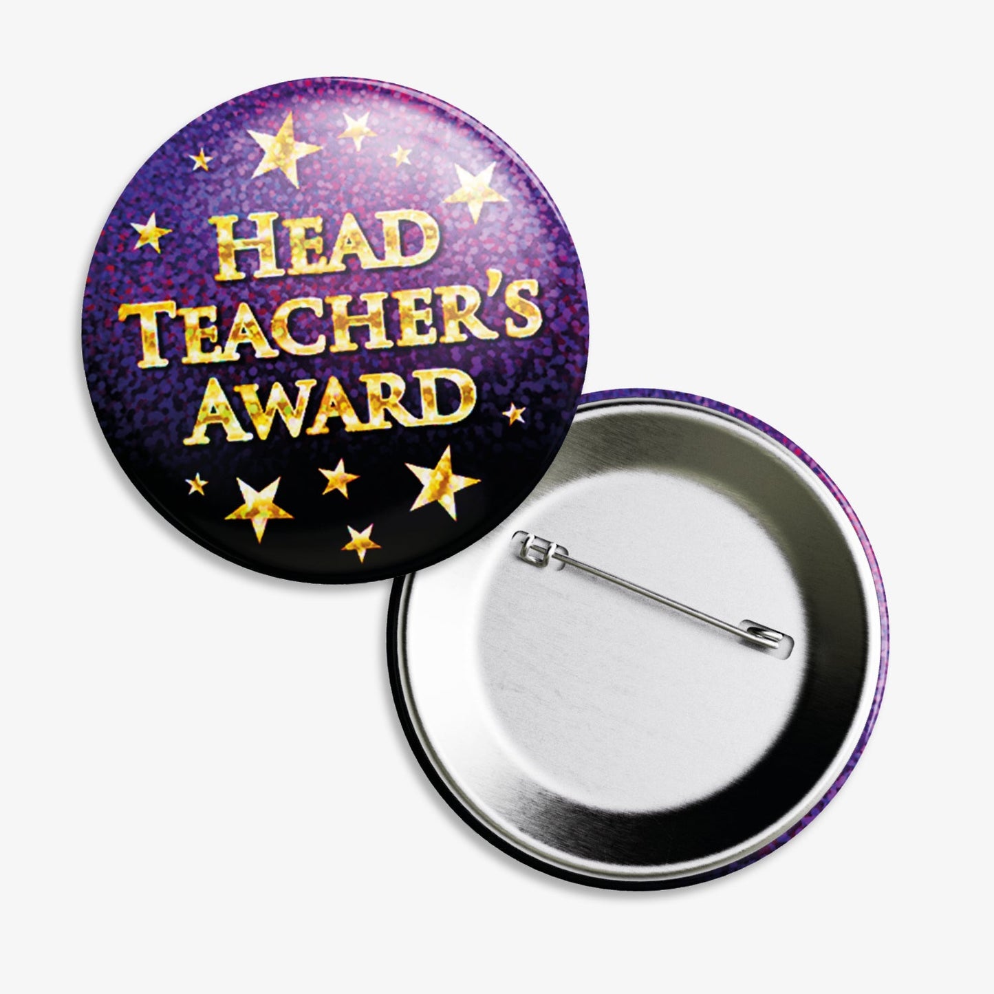 10 Holographic Head Teacher's Award Badges - 38mm