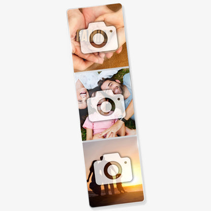 Personalised Triple Image Upload Acrylic Bookmark - 50mm x 180mm