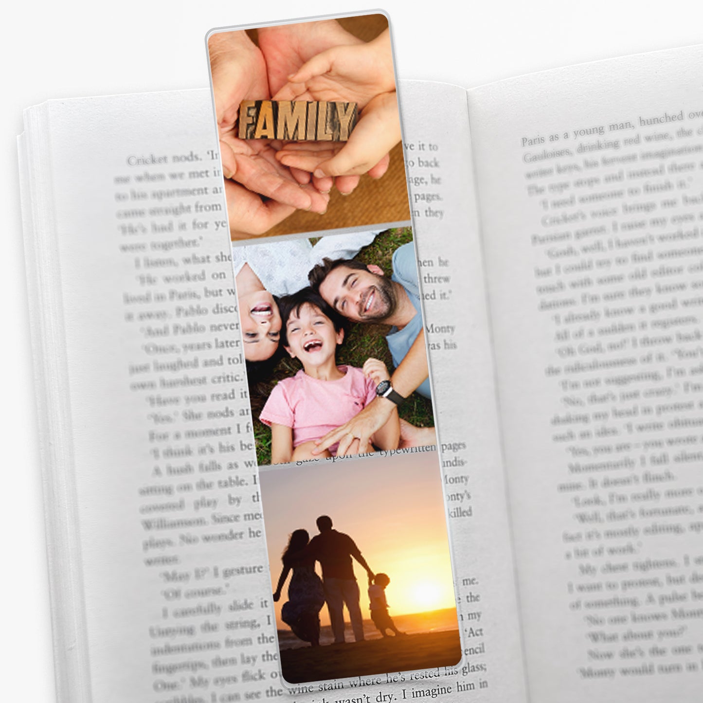 Personalised Triple Image Upload Acrylic Bookmark - 50mm x 180mm