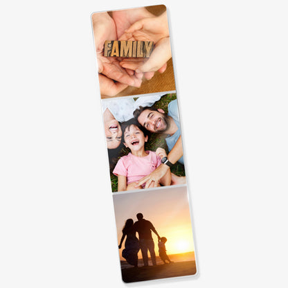 Personalised Triple Image Upload Acrylic Bookmark - 50mm x 180mm