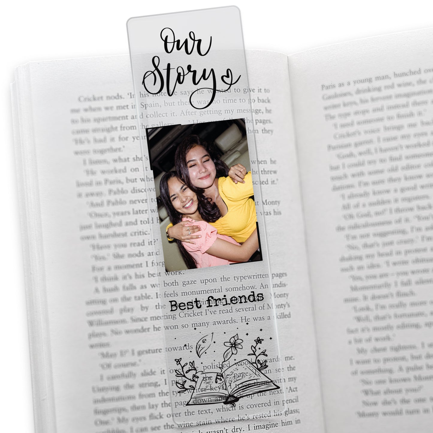 Personalised Story Photo Upload Acrylic Bookmark - 50mm x 180mm