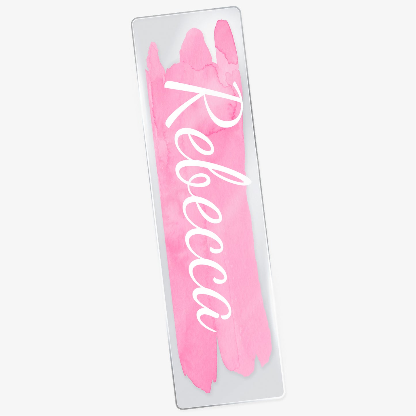 Personalised Watercolour Name Acrylic Bookmark - 50mm x 180mm