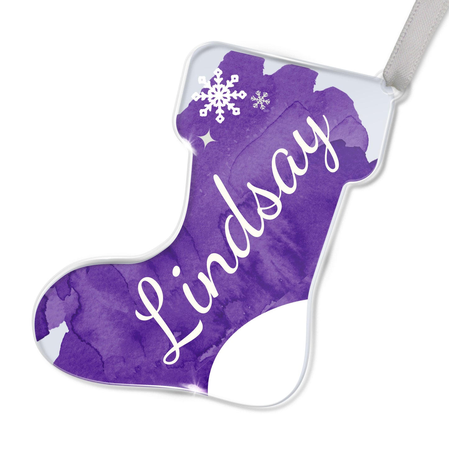 Personalised Christmas Name Tag Stocking Bauble - 87mm x 97mm