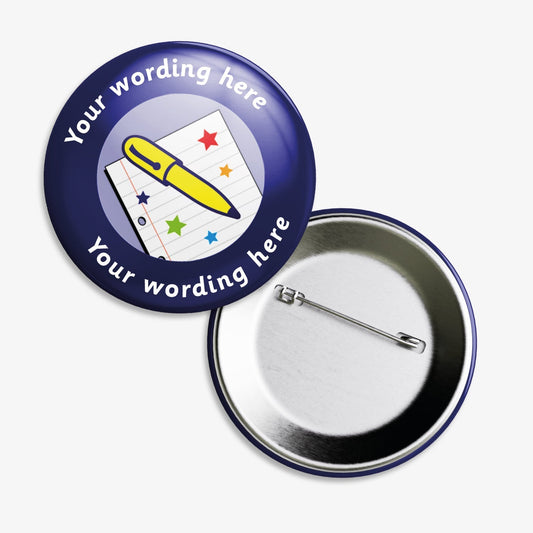 10 Personalised Pen Licence Badges - 50mm