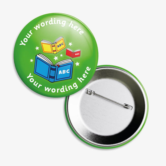 10 Personalised Reading Badges - 50mm