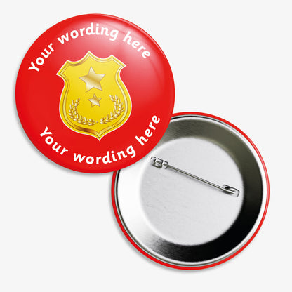 10 Personalised Shield Badges - 38mm