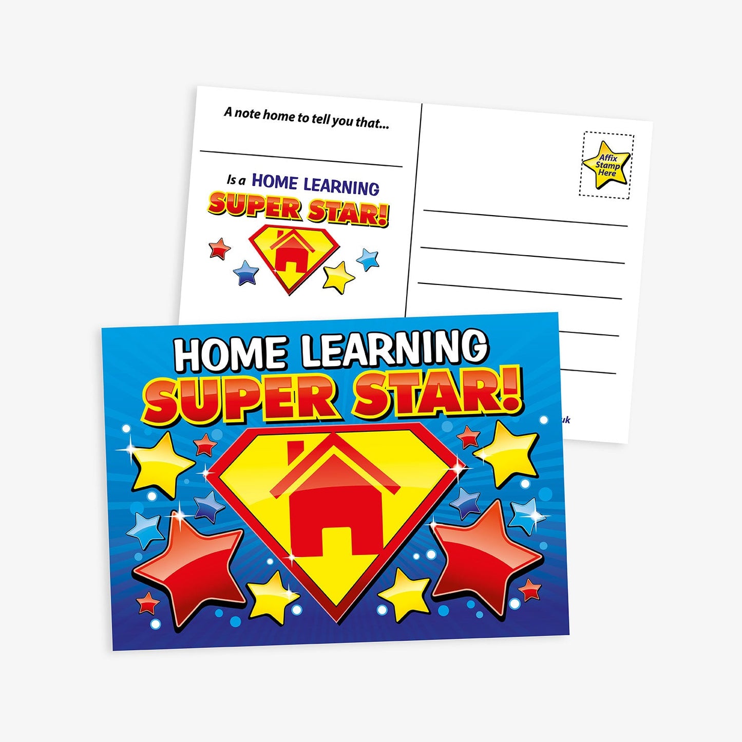 20 Home Learning Super Star Postcards - A6