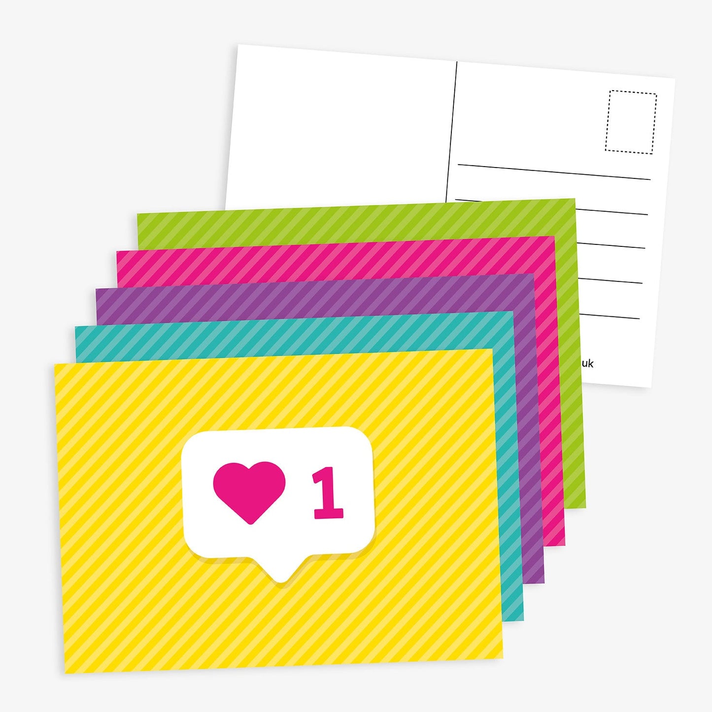 20 'Like' Heart Icon Postcards - A6