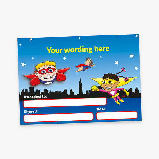 Personalised Superheroes Certificate - A5