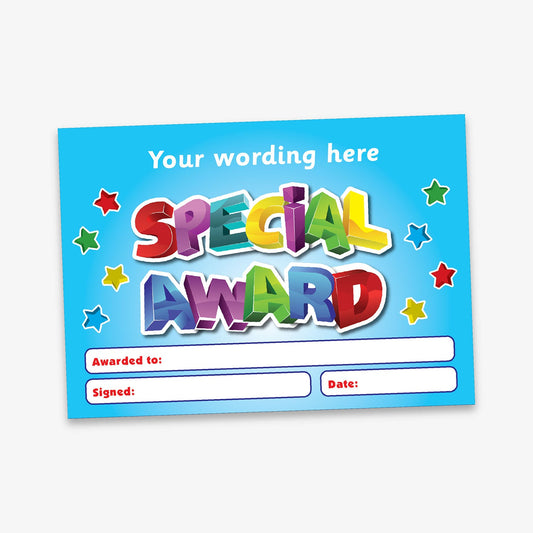 Personalised Special Award Certificate - A5