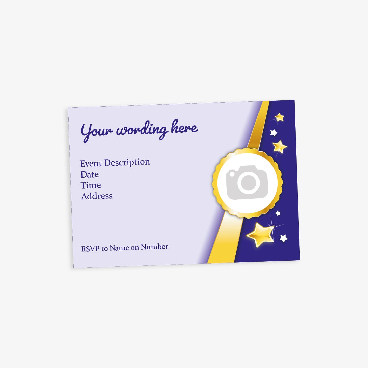 Personalised Star Invitation Postcard - A6