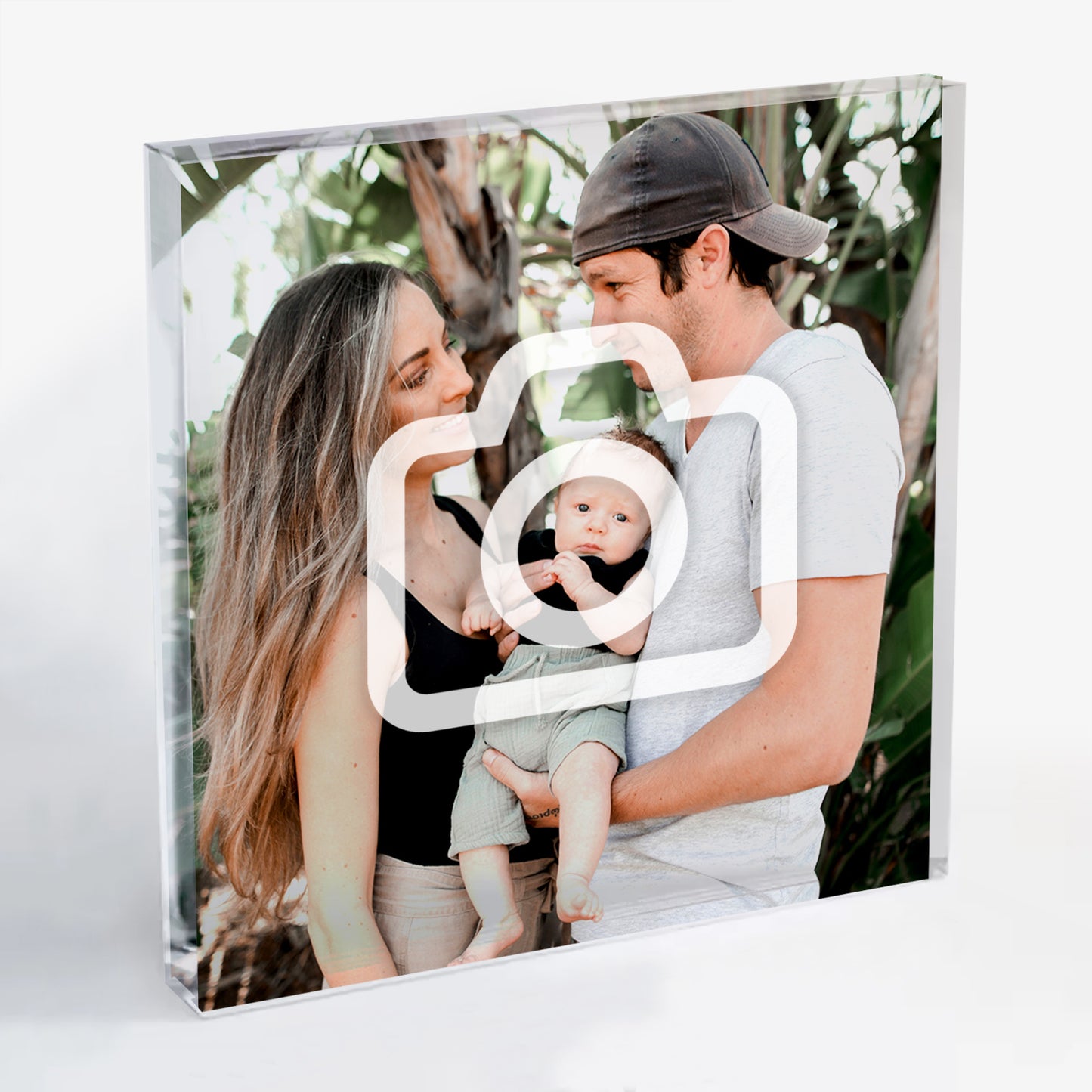 Personalised Photo Upload Freestanding Block/Coaster - 100mm x 100mm Square