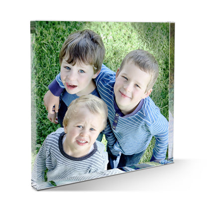 Personalised Photo Upload Freestanding Block/Coaster - 100mm x 100mm Square